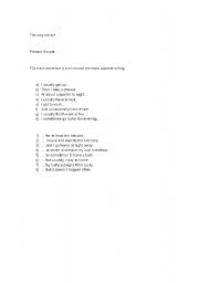 English Worksheet: The way we are - Simple present