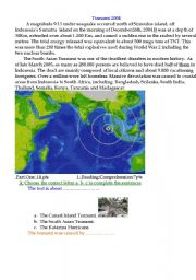 English Worksheet: Tsunami 2004