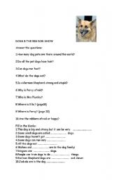 English Worksheet: dogs