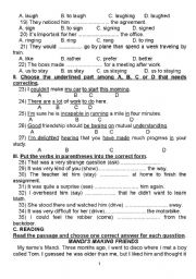 English worksheet: exercises