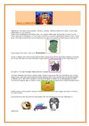 English worksheet: Halloween