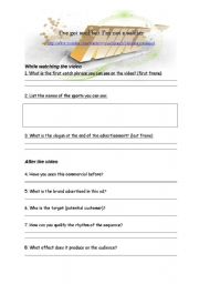 English Worksheet: Nike commercial 