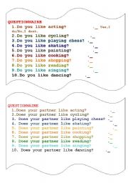 English Worksheet: 