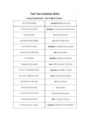 English Worksheet: Test Your Grammar Skills