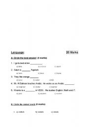 English Worksheet: Placement Test