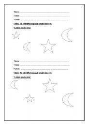 English Worksheet: big and small