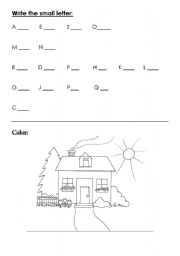 English worksheet: Small letter