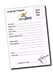 English Worksheet: Language passport