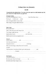 English worksheet: getting to know your classmate