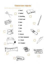 classroom objects