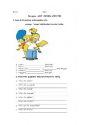 English Worksheet: Comparative and superlative short adjectivies