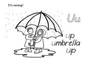 English worksheet: Its raining!