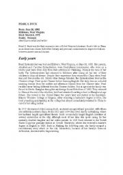 English Worksheet: Pearl S. Buck