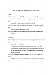 English worksheet: idioms with weather