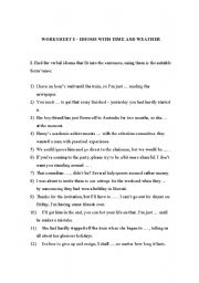 English worksheet: exercises with idioms