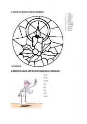 English Worksheet: Revision Colours and Body