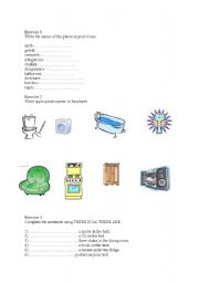 English worksheet: THERE IS, THERE ARE