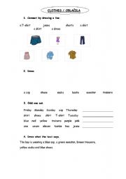 English worksheet: clothes