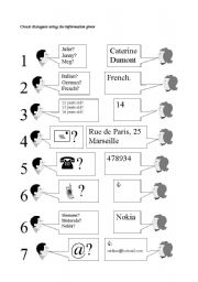 English worksheet: Personal data