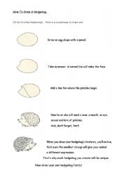 English worksheet: The hedgehog