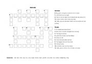 English worksheet: Animals crossword.