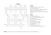 English Worksheet: Animals crossword.