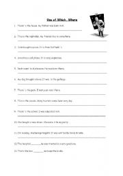 English worksheet: use of which and where as linking words 