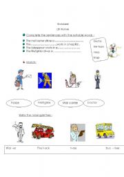 English Worksheet: action