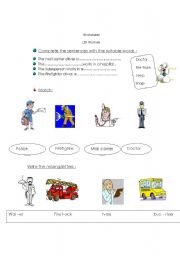 English worksheet: action