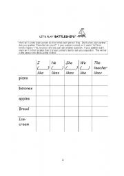 English Worksheet: Does he like pizza?  simple game of 