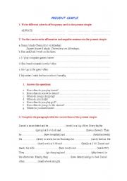 English Worksheet: Present simple practice