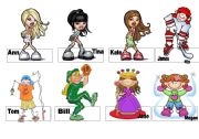 English Worksheet: Finger Puppets for roleplays (3 pages:24 puppets)