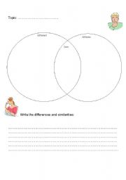 English Worksheet: Ven Diagram