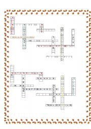 English Worksheet: Half crossword