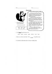 English Worksheet: reading