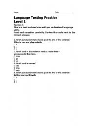 English worksheet: Languge teaching practice