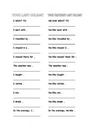 English Worksheet: Simple Past Exercise