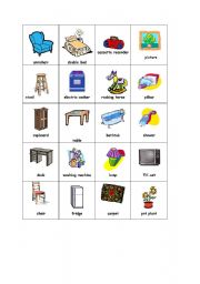 English Worksheet: In the house - furniture and more 2