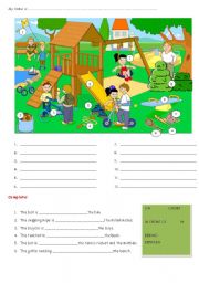 English Worksheet: FUN AND GAMES - PREPOSITIONS OF PLACE