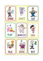 VERB CARDS 1 - editable