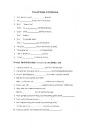 English Worksheet: Verb Tenses