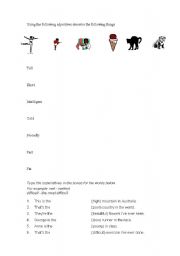 English worksheet: comparison exercises