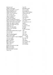 English Worksheet: everyday english and classroom language