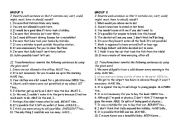 English Worksheet: modal verbs