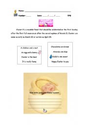 English worksheet: easter