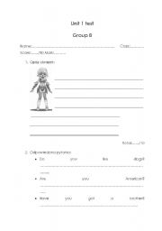 English worksheet: Test