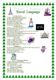 English Worksheet: Travel useful language