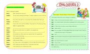 English Worksheet: DIALOGUES - QUESTION FRAMING - TENSES -  (part 2)