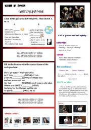 English Worksheet: Song - Sweet child of mine by Guns N Roses (for intermediate students)