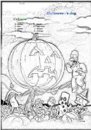 English Worksheet: SIMPSON`S HALLOWEEN